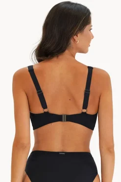 Bikini Tops|Moontide Contours DD/E Cup Tie Front Bra Black