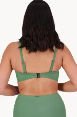 Bikini Tops|Moontide Contours E Cup Cross Front Bra Khaki