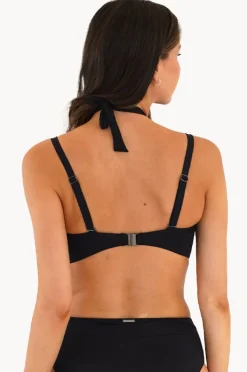 Bikini Tops|Moontide Contours F Cup Bandeau BLACK