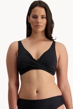 Bikini Tops|Moontide Contours F/G Cup Wrap Bra Black