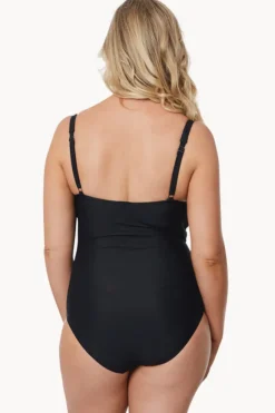 One Pieces|Moontide Contours F/G Cup Wrap Front One Piece Black