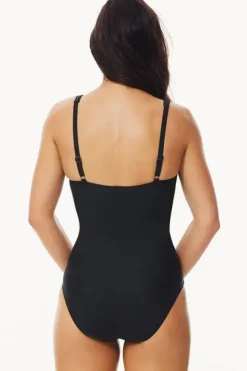 One Pieces|Moontide Contours F/G Cup Wrap Front One Piece Black
