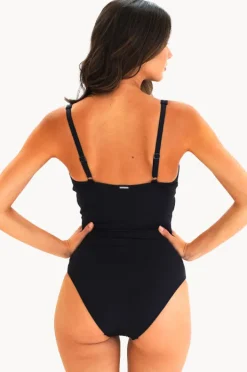 One Pieces|Moontide Contours F/G Cup Wrap Front One Piece Black
