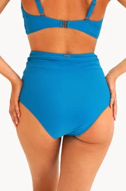 Bottoms|Moontide Contours Gathered High Waist Pant Teal
