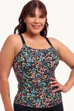 Tankini Tops|Funkita Copper Cluster Scoop Neck Tankini Separate Black/multi