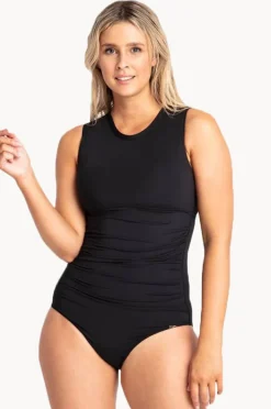 One Pieces|Jantzen Cosmopolitan Active High Neck One Piece Black