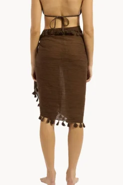 Sarongs|Seafolly Cotton Gauze Sarong Dark chocolate