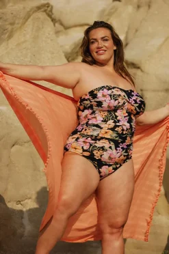 Sarongs|Capriosca Cotton Long Sarong Coral