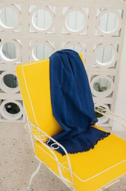 Sarongs|Capriosca Cotton Long Sarong Navy