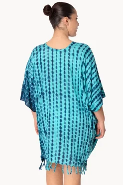 Overswim|Sundrenched Crackle Tie Dye V Neck Cover Up Mint