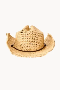 Headwear|Rip Curl Crushable Straw Cowgirl Hat Natural