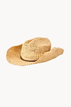 Headwear|Rip Curl Crushable Straw Cowgirl Hat Natural