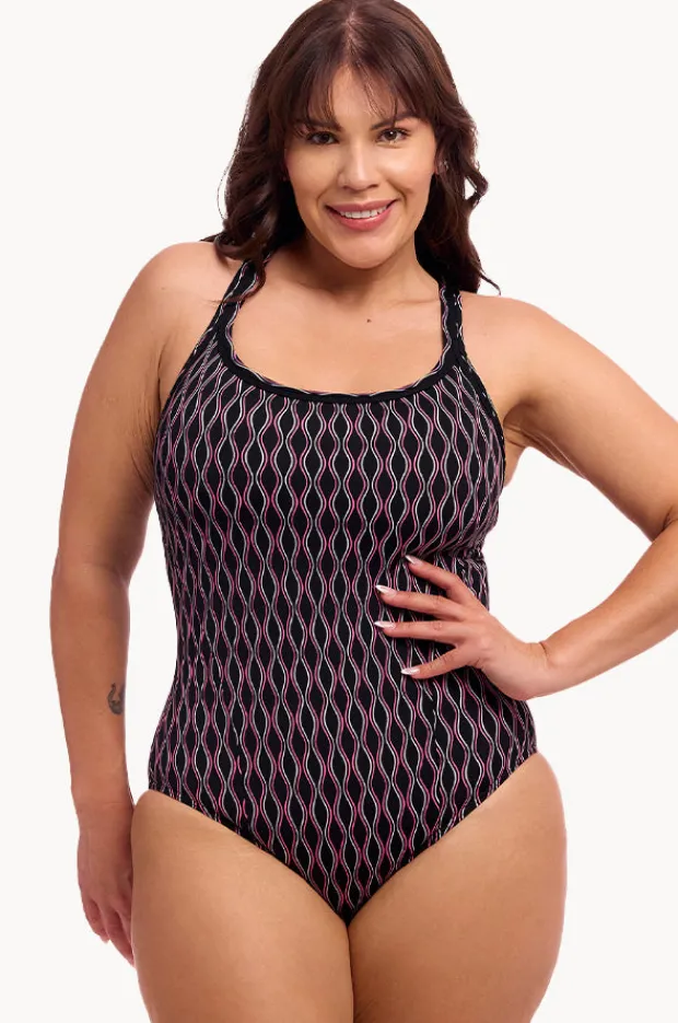 One Pieces|Funkita Curvy Queen Locked In Lucy One Piece Black/pink