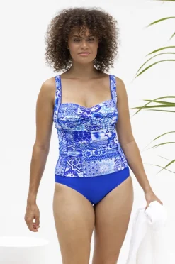 Tankini Tops|Togs Swimwear Delta Ruched Tankini Separate Blue/white