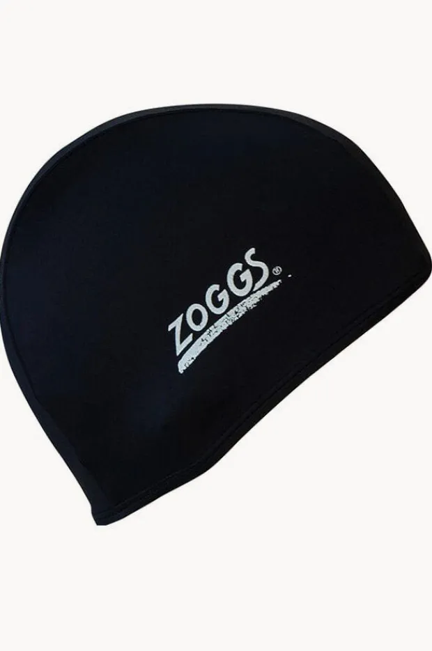Swim Caps|Zoggs Deluxe Stretch Cap Black
