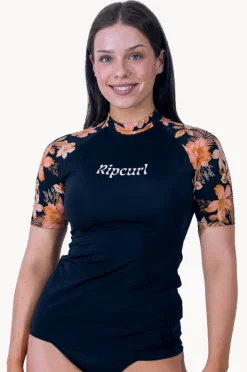 Rashies & Sunsuits|Rip Curl Desert Dreams Short Sleeve Suntop Black