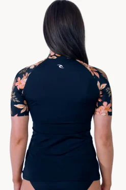 Rashies & Sunsuits|Rip Curl Desert Dreams Short Sleeve Suntop Black