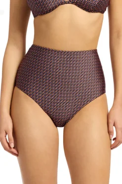 Bottoms|Jets Desert Geo High Waist Pant Chocolate