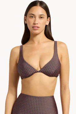 Bikini Tops|Jets Desert Geo Underwire Tri Chocolate