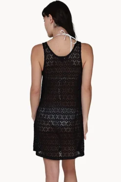 Overswim|J.valdi Diamante Scoop Neck Tank Dress Black