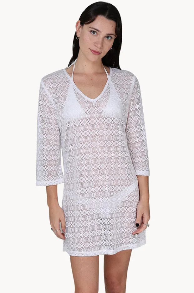 Overswim|J.valdi Diamante V Neck Tunic White