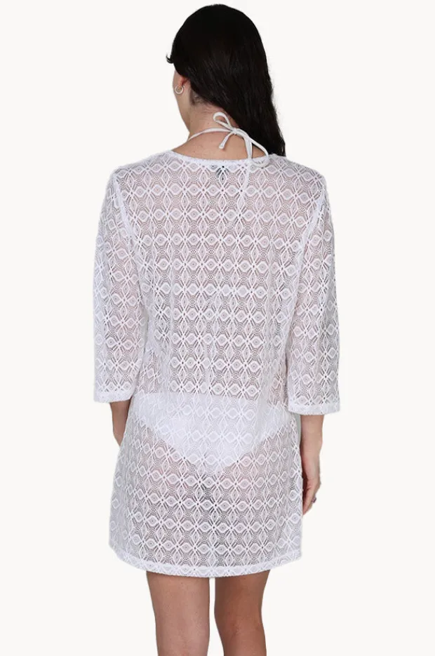 Overswim|J.valdi Diamante V Neck Tunic White