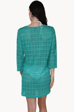 Overswim|J.valdi Diamante V Neck Tunic Emerald