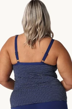 Tankini Tops|Capriosca Dots F/G Cup Tankini Separate Navy