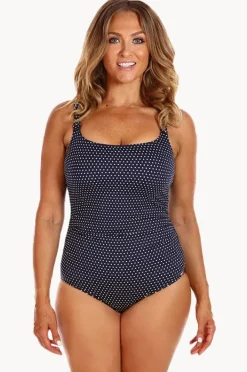 One Pieces|Capriosca Dots Tank One Piece Navy
