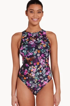 One Pieces|Zoggs Dream Hi Front One Piece Black/purple