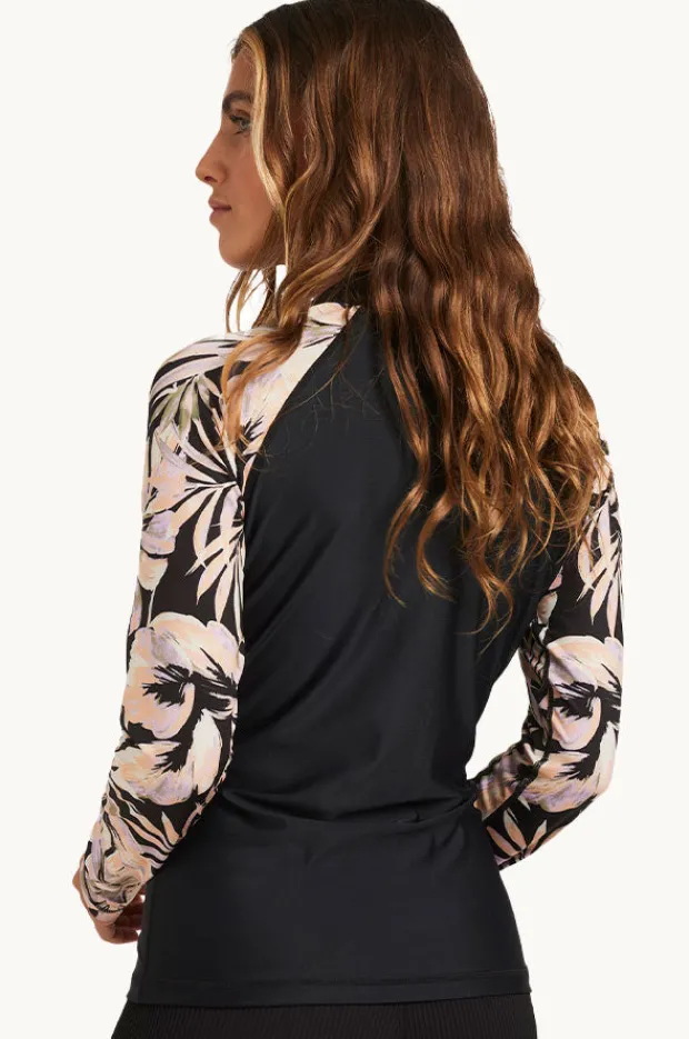 Rashies & Sunsuits|Billabong Drifting Coast Long Sleeve Suntop BLACK