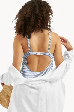 One Pieces|Ripe Maternity Dune Stripe One Piece Indigo