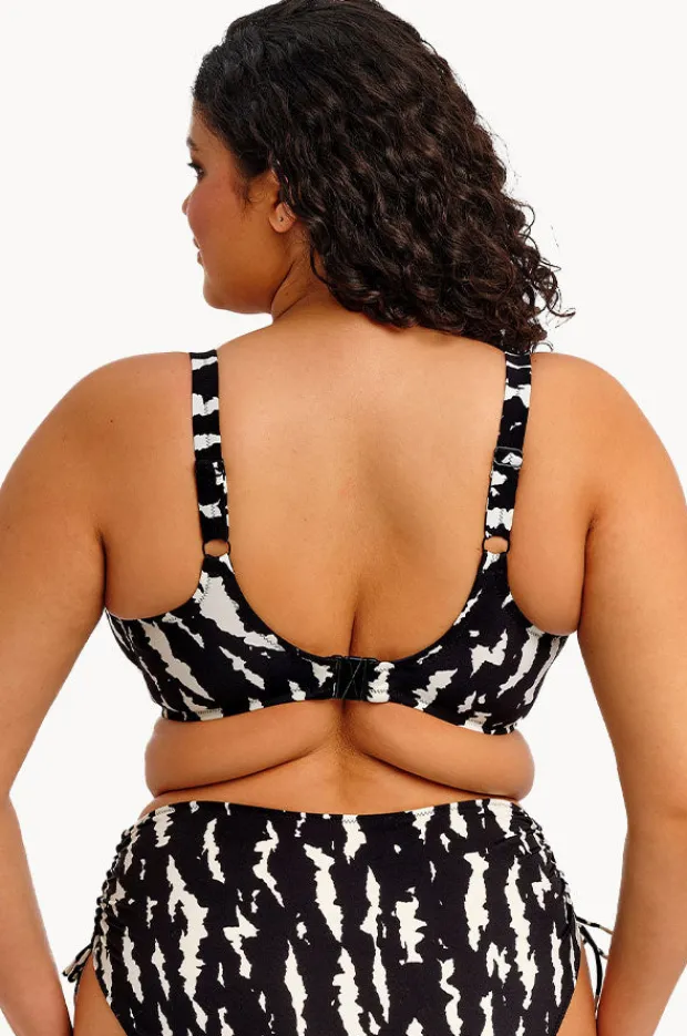 Bikini Tops|Elomi Swimwear Echo Shell H Cup Plunge Bra BLACK