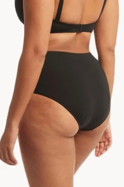 Bottoms|Sea Level Eco Essentials Gathered High Waist Pant Black