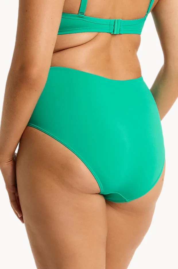 Bottoms|Sea Level Eco Essentials Gathered High Waist Pant Evergreen