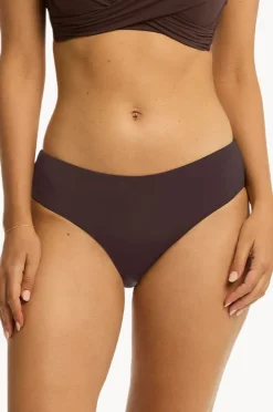 Bottoms|Sea Level Eco Essentials Mid Bikini Pant Cocoa