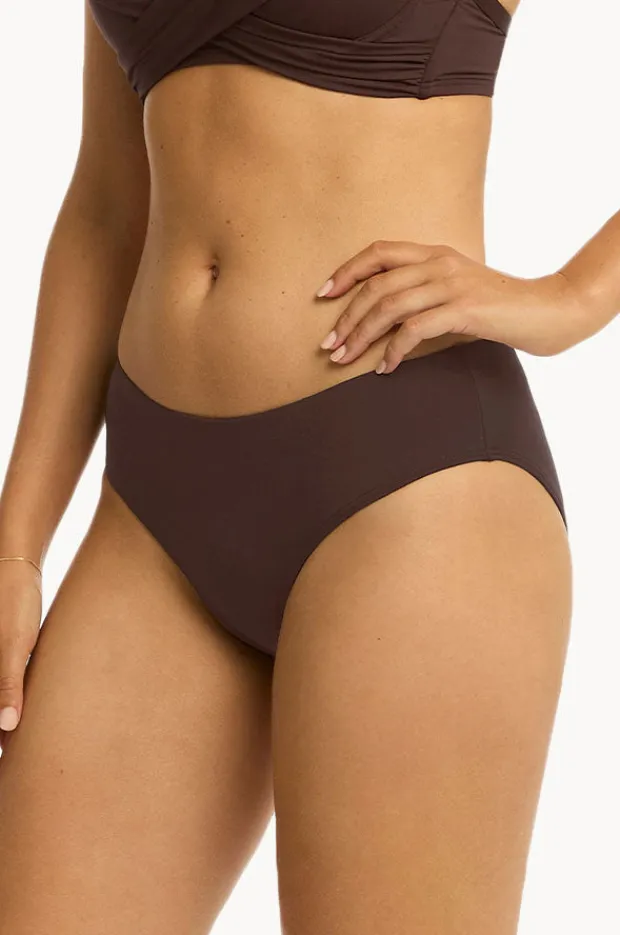 Bottoms|Sea Level Eco Essentials Mid Bikini Pant Cocoa
