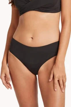 Bottoms|Sea Level Eco Essentials Mid Bikini Pant Black