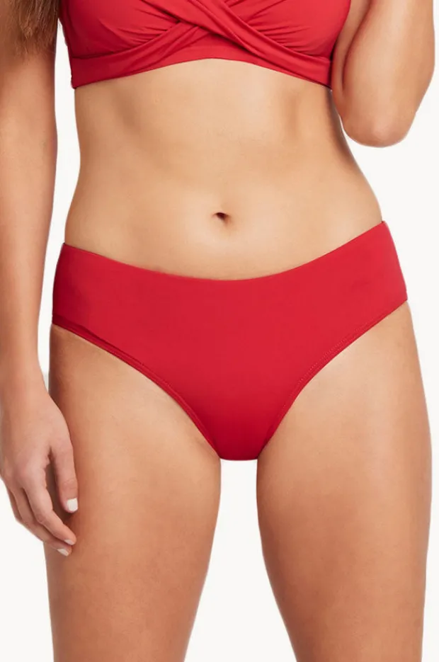 Bottoms|Sea Level Eco Essentials Mid Bikini Pant Red