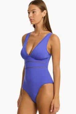 One Pieces|Sea Level Eco Essentials Spliced One Piece Iris