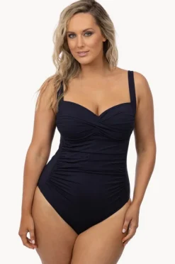 One Pieces|Sea Level Eco Essentials Twist Front One Piece Night sky