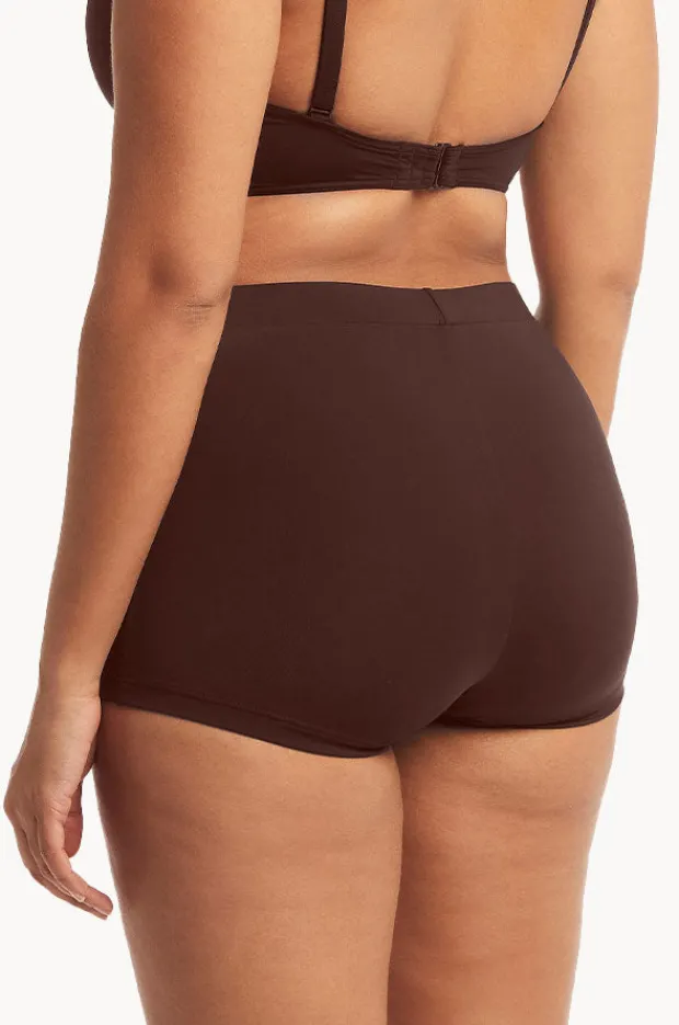 Bottoms|Sea Level Eco Plains Boyleg Pant Cocoa