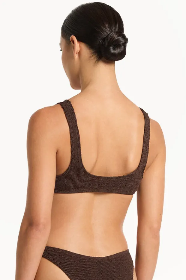 Bikini Tops|Bond-eye Eco Ring Scout Crop Dark chocolate