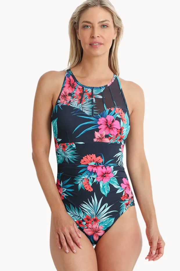 One Pieces|Jantzen Eden East Cross Strap One Piece Ink
