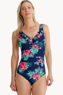 One Pieces|Jantzen Eden East DD/E Cup Mesh Frill One Piece Ink