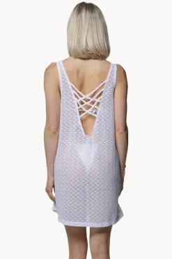 Overswim|J.valdi Escala Lattice Back Dress White