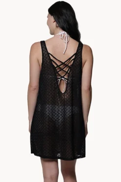 Overswim|J.valdi Escala Lattice Back Dress Black