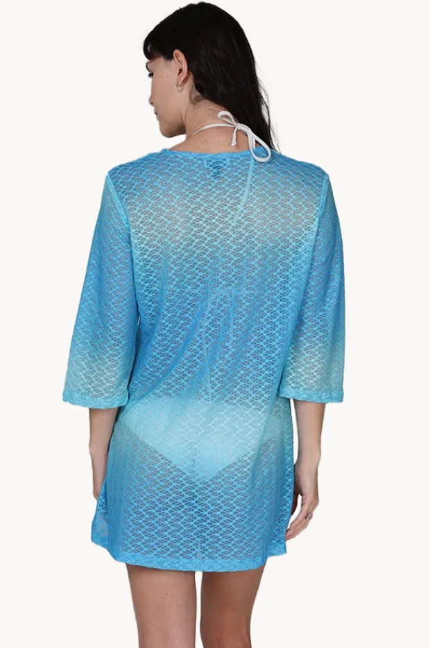 Overswim|J.valdi Escala Ombre V Neck Tunic Blue/aqua