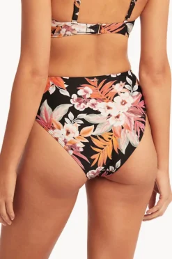 Bottoms|Sea Level Escape Retro High Waist Pant Black