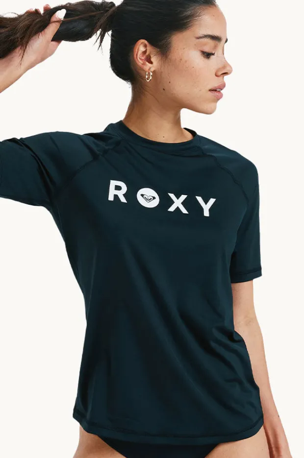 Rashies & Sunsuits|Roxy Essential Short Sleeve Suntop Black